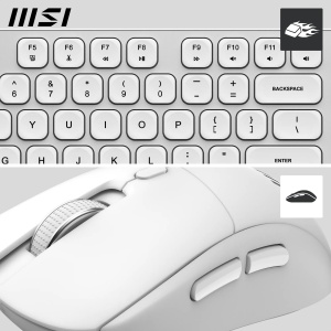 Set Tastatura si Maus MSI Forge K210 Wireless, Alb, 2.4 GHz, Rechargeabil - Img 5