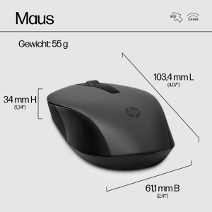 Set tastatura si mouse wireless HP 330, QWERTZ, 2,4 GHz, negru - Img 7