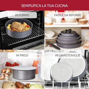 Set tigai Lagostina Ingenio Mineralis Eco 10 piese antiaderent aluminiu reciclat - Img 4