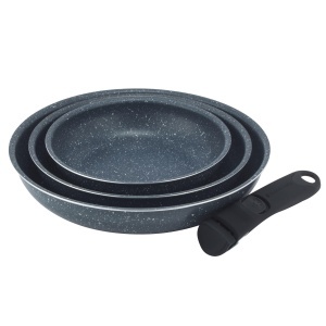 Set tigai Russell Hobbs Nightfall Stone, 20, 24 si 28 cm, antiaderente, cu maner detasabil