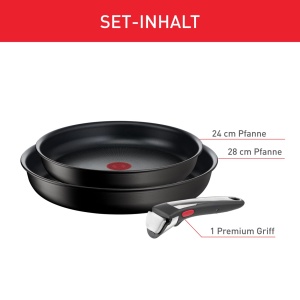 Set tigai Tefal Ingenio Unlimited On L39591 3 piese compatibil inductie cu maner detasabil - Img 3