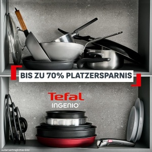 Set tigaie Tefal Ingenio Explore 3 piese, antiaderent, design compact, negru - Img 3