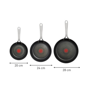Set tigaie Tefal Jamie Oliver Cooks Direct On 202428 cm Antiaderent Inductie Termo-Signal - Img 7