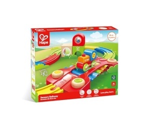 Set trenulet din lemn Hape Meine Sinne 14 piese cu Xilofon si Rasnita - Img 9