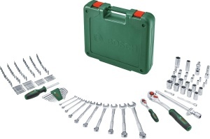 Set unelte Bosch 134 piese pentru fixari in casa si atelier