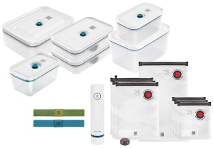 Set vacuum ZWILLING Fresh Save 16 piese pompa cutii si pungi reutilizabile La Mer