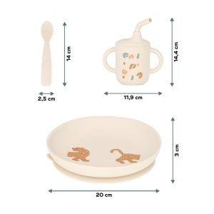 Set vase pentru bebelusi Babymoov Little Roar 3 piese BPA-free 9 luni silicon rezistent - Img 7