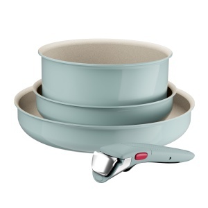Set vase Tefal Ingenio Serenity L828S404 4 piese Antiaderent Design compact - Img 2