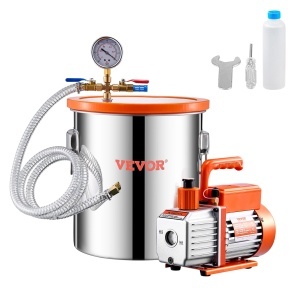Set VEVOR VP125 Vakuumkammer 1893L si Pompa 35 CFM pentru Entgasare Rasini si Silicon