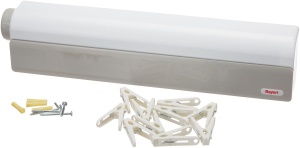 Sfoara de rufe extensibila Rayen 0030, 6 linii, 22 metri, alba