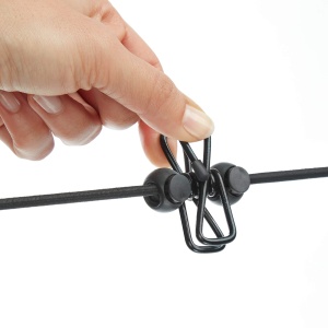 Sfoara elastica Rayen 2-4 m, 12 cleme, neagra, din poliester - Img 5