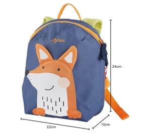 SIGIKID 25225 Mini Rucsac Fox Rucsac pentru copii pentru cresa, cresa, excursii recomandate fetelor si baietilor de la 2 ani, Albastru/Portocaliu 29 cm - Img 10