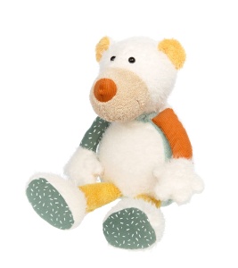 sigikid 43235 Jucarie de plus patchwork, multicolor/urs polar