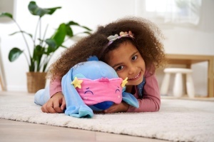 Simba Toys Disney Snuglets Stitch 40cm Plus Jucarie Moale cu Masca de Somn si Greutate 1500g - Img 7