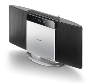 Sistem compact Karcher MC 6580D cu CD player sistem stereo vertical Bluetooth si ceas cu alarma radio FM si DAB memorie post redare MP3 prin USB negru - Img 3
