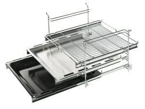 Sistem de extensie Bosch HEZ438301 pentru cuptoare, 3-fach telescopic, inox