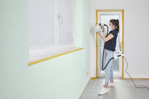 Sistem de pulverizare a vopselei WAGNER W 450 pentru vopsele de interior si latex, 15 m2-10 min, recipient 1300 ml, 460 W, furtun 1,8 m - Img 3