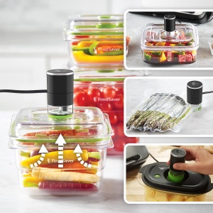 Sistem de Vakuum FoodSaver VS3190X, 1 Rola, 4 Pungi, Argintiu cu Accente Negre - Img 5