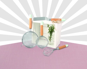 Sita cu Maner din Lemn Dr. Oetker 10 cm, Design Retro, Culoare Bunt - Img 2