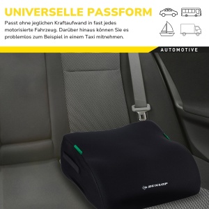 Sitzerizare Auto Dunlop pentru Copii 135-150 cm, Negru, Usor si Compact - Img 4