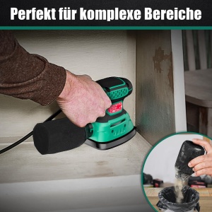 Slefuitor delta HYCHIKA 140W 13000 OPM Sistem eficient de colectare a prafului 12 foi de smirghel incluse - Img 7