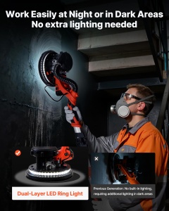Slefuitor electric VEVOR ZL225-MCL, 1150 W, 255 mm, cu LED si maner telescopic - Img 5