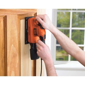 Slefuitor orbital BlackDecker KA320EKA-QS, 240W, negru, cu 5x hartie abraziva - Img 4