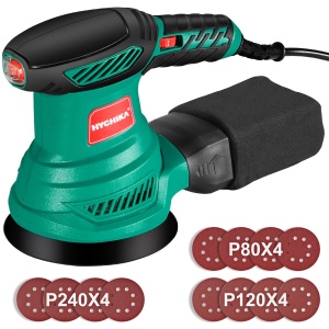 Slefuitor orbital HYCHIKA 300W 6 viteze cu 12 foi de smirghel si sistem de colectare a prafului