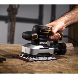 Slefuitor orbital WORX WX6421 270W - Instrument de slefuire profesional electric - Slefuire fara praf - Incl smirghel si carcasa negru portocaliu - Img 7