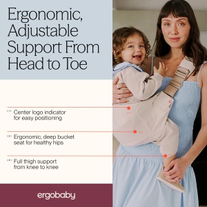 Sling Ergobaby Upsie pentru copii 6-48 luni, 2 pozitii, suport ergonomic - Img 5