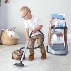 Smoby Rowenta Reinigungstrolley Set de Curatenie pentru Copii cu Aspirator si Sunete Realiste 8 Accesorii Incluse - Img 5