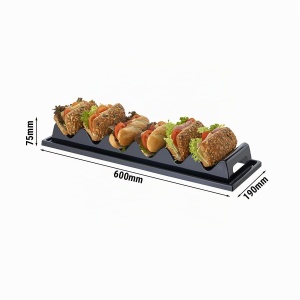Snackpresenter APS 11889 - 6 compartimente, 60 x 19 cm, Polistiren, Negru - Img 2