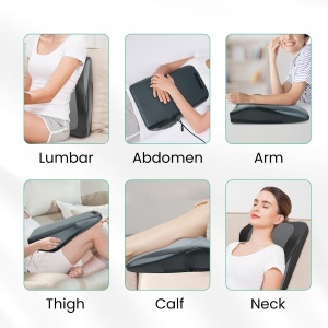 Snailax Shiatsu Nackenmassagegerat 3D Knet-Massagekissen cu incalzire si vibratii - Img 5