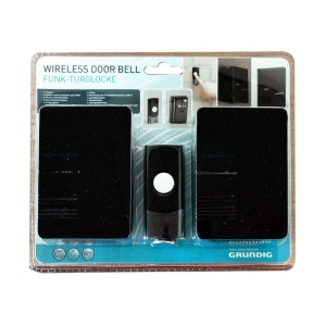 Sonerie wireless Grundig cu 1 emitator si 2 receptoare, 6 melodii, negru - Img 2