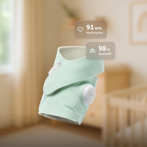 Soseta inteligenta Owlet Dream - Monitorizare bebelusi, urmarire somn, mint - Img 2