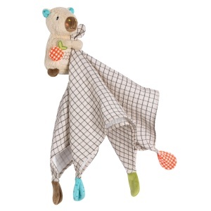 Sosete pentru bebelusi Fehn Capybara Clara - Materiale moi, design carouri, 37 cm