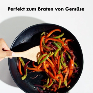 Spatula din lemn OXO Good Grips din Buchenholz, ergonomica, pentru antiaderent - Img 4