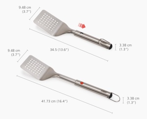 Spatula gratar Joseph Joseph GrillOut Telescopica Otel inoxidabil Argintiu - Img 5