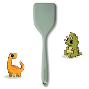 Spatula Mini Fackelmann din Silicon si Inox, Hitzebestandig 230C, Verde