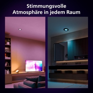Spot LED incorporabil Philips Hue Slim, 90 mm, Alb si Colorat, Bluetooth, Control vocal - Img 5