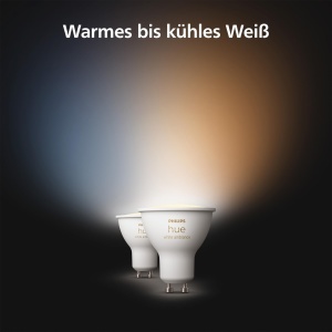 Spot LED Philips Hue White Ambiance GU10, 400lm, 5 bucati, dimabil - Img 3