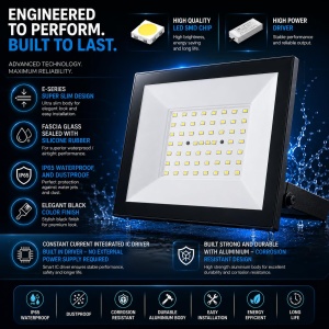 Spot LED V-TAC E-SERIES 50W, 4000 Lumen, design super slim, IP65 - Img 3