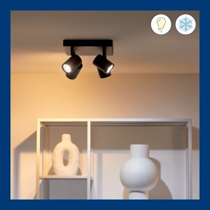 Spot LED WiZ Imageo, 4 Spoturi, Dimmabil, 16 Milioane Culori, Negru - Img 4