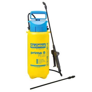Spray de presiune GLORIA prima 5 PLUS, 5 litri, rezistent la acizi, cu lance de extensie