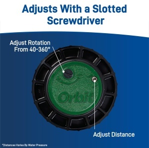 Sprinkler Rotor Orbit Voyager 4 Inch, 2 bucati, ajustabil, pentru irigare eficienta - Img 5