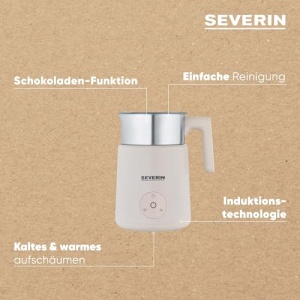 Spumant de lapte cu inductie SEVERIN Design Spumant electric de lapte cu recipient din otel inoxidabil spumare rece si calda functie de ciocolata potr - Img 11