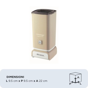Spumator de lapte Ariete Vintage Cappuccino 2878 500W 250ml Beige Stil Retro - Img 2