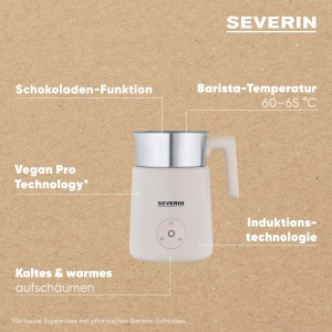 Spumator de lapte Severin SM 3589 Inductie Functie Ciocolata Beige - Img 2