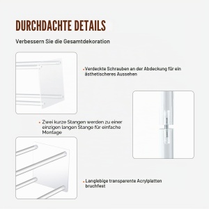 Stand de flori VEVOR 10 bucati, acril, 60 cm, design modern - Img 5