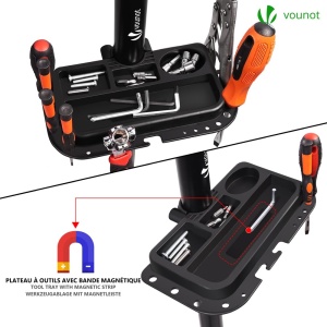 Stand de reparatii pentru biciclete VOUNOT, inalt adjustable, cu suport magnetic pentru unelte - Img 4